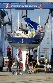 Rolex Commodores Cup 1998. The Solent, Cowes, Isle of Wight, UK. Three boat teams from around the world compete for the coveted RORC trophy. The event is hosted by the Royal Yacht Squadron.