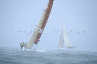 Rolex Commodores Cup 1998. The Solent, Cowes, Isle of Wight, UK. Three boat teams from around the world compete for the coveted RORC trophy. The event is hosted by the Royal Yacht Squadron.