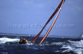 Rolex Commodores Cup 2000. The Solent, Cowes, Isle of Wight, UK. Three boat teams from around the world compete for the coveted RORC trophy. The event is hosted by the Royal Yacht Squadron.