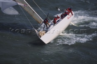 Rolex Commodores Cup 2000. The Solent, Cowes, Isle of Wight, UK. Three boat teams from around the world compete for the coveted RORC trophy. The event is hosted by the Royal Yacht Squadron.