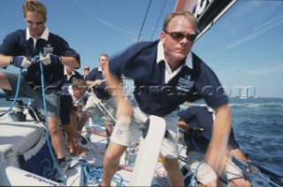 Rolex Commodores Cup 2000. The Solent, Cowes, Isle of Wight, UK. Three boat teams from around the world compete for the coveted RORC trophy. The event is hosted by the Royal Yacht Squadron.