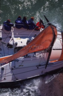 Rolex Commodores Cup 2000. The Solent, Cowes, Isle of Wight, UK. Three boat teams from around the world compete for the coveted RORC trophy. The event is hosted by the Royal Yacht Squadron.