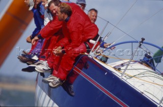 Rolex Commodores Cup 2000. The Solent, Cowes, Isle of Wight, UK. Three boat teams from around the world compete for the coveted RORC trophy. The event is hosted by the Royal Yacht Squadron.