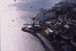 Rolex Commodores Cup 2000. The Solent, Cowes, Isle of Wight, UK. Three boat teams from around the world compete for the coveted RORC trophy. The event is hosted by the Royal Yacht Squadron.