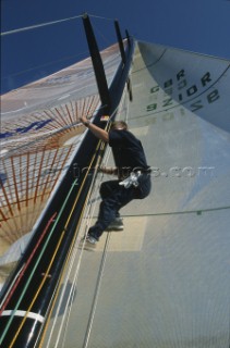 Rolex Commodores Cup 2000. The Solent, Cowes, Isle of Wight, UK. Three boat teams from around the world compete for the coveted RORC trophy. The event is hosted by the Royal Yacht Squadron.