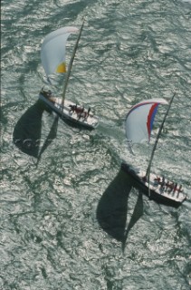 Rolex Commodores Cup 2000. The Solent, Cowes, Isle of Wight, UK. Three boat teams from around the world compete for the coveted RORC trophy. The event is hosted by the Royal Yacht Squadron.