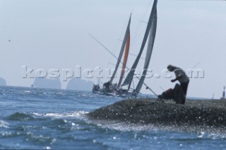 Rolex Commodores Cup 2002. The Solent, Cowes, Isle of Wight, UK. Three boat teams from around the world compete for the coveted RORC trophy. The event is hosted by the Royal Yacht Squadron.