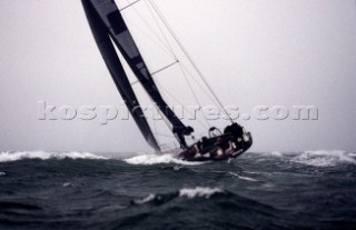 Rolex Fastnet Race 2001. The Solent, Cowes, Isle of Wight, UK. Organised by the RORC, the race starts in Cowes, rounds the famous Fastnet Lighthouse in Ireland, with a finish in Plymouth, UK.