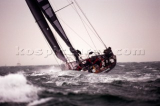 Rolex Fastnet Race 2001. The Solent, Cowes, Isle of Wight, UK. Organised by the RORC, the race starts in Cowes, rounds the famous Fastnet Lighthouse in Ireland, with a finish in Plymouth, UK.