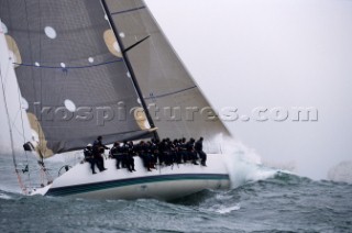 Rolex Fastnet Race 2001. The Solent, Cowes, Isle of Wight, UK. Organised by the RORC, the race starts in Cowes, rounds the famous Fastnet Lighthouse in Ireland, with a finish in Plymouth, UK.