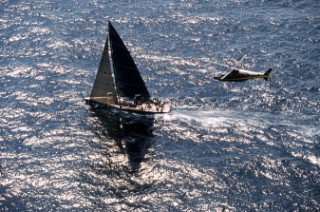 Rolex Fastnet Race 2001. The Solent, Cowes, Isle of Wight, UK. Organised by the RORC, the race starts in Cowes, rounds the famous Fastnet Lighthouse in Ireland, with a finish in Plymouth, UK.