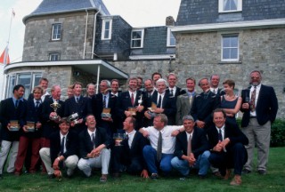 Rolex Commodores Cup 1998. The Solent, Cowes, Isle of Wight, UK. Three boat teams from around the world compete for the coveted RORC trophy. The event is hosted by the Royal Yacht Squadron.