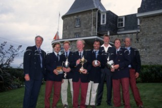 Rolex Commodores Cup 1998. The Solent, Cowes, Isle of Wight, UK. Three boat teams from around the world compete for the coveted RORC trophy. The event is hosted by the Royal Yacht Squadron.