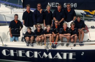 Rolex Commodores Cup 1998. The Solent, Cowes, Isle of Wight, UK. Three boat teams from around the world compete for the coveted RORC trophy. The event is hosted by the Royal Yacht Squadron.