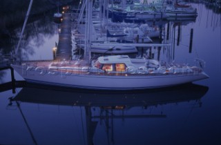 Sailboat moored in a marina in XXXX