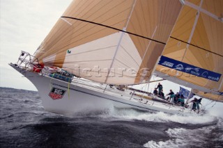 Maxi Ketch New Zealand Endeavour NZE skippered by Grant Dalton racing in the Whitbread Round the World Race now known as the Volvo Ocean Race