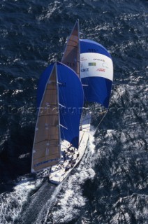 Maxi Ketch New Zealand Endeavour NZE skippered by Grant Dalton racing in the Whitbread Round the World Race now known as the Volvo Ocean Race