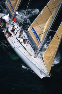 Maxi Ketch New Zealand Endeavour NZE skippered by Grant Dalton racing in the Whitbread Round the World Race now known as the Volvo Ocean Race