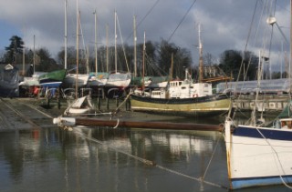 The Elephant Boatyard on the River Hamble, UK. It was the location for a famous TV drama series called Howards Way in which one of the characters called Abbie was based on the photographer Kos