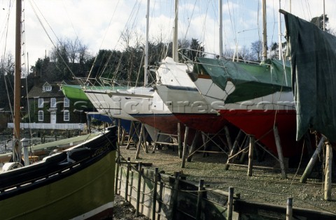 The Elephant Boatyard on the River Hamble UK It was the location for a famous TV drama series called