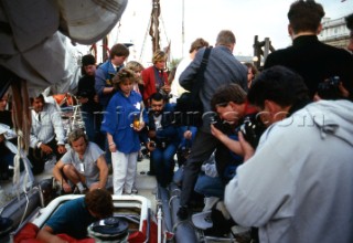 Drum owned by Simon Le Bon of Duran Duran during the Whitbread Round the World Race 1986 (now known as the Volvo Ocean Race)