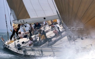 Condor during the Seahorse Maxi Series lead into the Whitbread Round the World Race 1986 (now known as the Volvo Ocean Race)