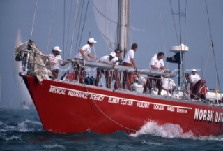 Norsk Data during the Whitbread Round the World Race 1986 (now known as the Volvo Ocean Race)