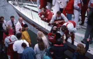 UBS Switzerland during the Whitbread Round the World Race 1986 (now known as the Volvo Ocean Race)