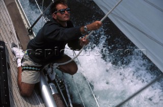 Bowman working Alexis de Cenival onboard the Swan 51 Formosa