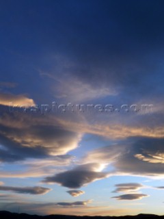 Sky panorama with storm clouds in the Mediterranean