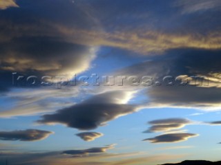 Sky panorama with storm clouds in the Mediterranean