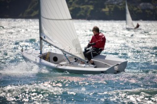 Dinghies racing at the Salcombe Regatta Week 2011, Devon, UK