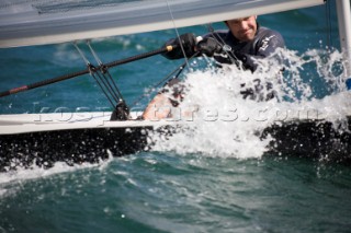 Dinghies racing at the Salcombe Regatta Week 2011, Devon, UK