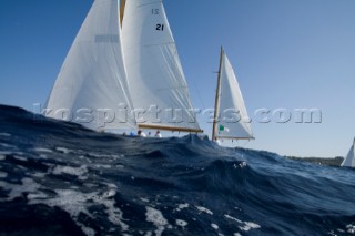 Les Voiles de Saint-Tropez 2011 - Argyle races Skylark in the inaugural Blue Bird Cup - presented for Speed under Sail