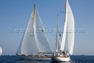 Les Voiles de Saint-Tropez 2011 - Argyle races Skylark in the inaugural Blue Bird Cup - presented for Speed under Sail