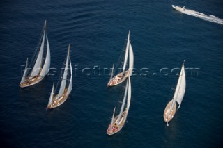 Les Voiles de Saint-Tropez 2011 - Sparkman & Stephens yawls Manitou, Cometa, Stormy Weather, Argyle and Skylark.