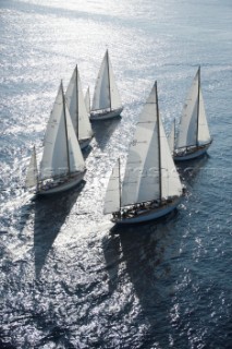 Les Voiles de Saint-Tropez 2011 - Sparkman & Stephens yawls Manitou, Cometa, Stormy Weather, Argyle and Skylark.