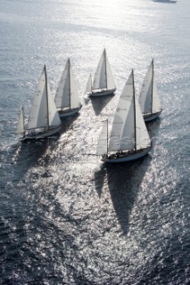 Les Voiles de Saint-Tropez 2011 - Sparkman & Stephens yawls Manitou, Cometa, Stormy Weather, Argyle and Skylark.