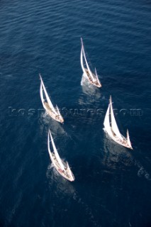 Les Voiles de Saint-Tropez 2011 - Sparkman & Stephens yawls Manitou, Cometa, Stormy Weather, Argyle and Skylark.