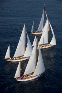 Les Voiles de Saint-Tropez 2011 - Sparkman & Stephens yawls Manitou, Cometa, Stormy Weather, Argyle and Skylark.