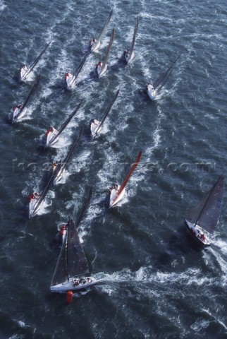 A heartinthemouth moment for the crew of American Farr 40 One Design yacht Predator as they approach