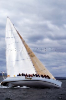 Round the Island Race 1991 - Isle of Wight, UK. Each year 1,500 yachts compete in this annual fleet regatta.