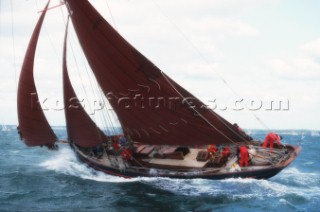 Round the Island Race 1991 - Isle of Wight, UK. Each year 1,500 yachts compete in this annual fleet regatta.