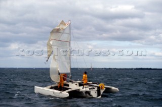 Round the Island Race 1991 - Isle of Wight, UK. Each year 1,500 yachts compete in this annual fleet regatta.