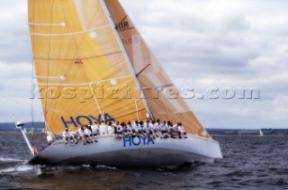 Round the Island Race 1991 - Isle of Wight, UK. Each year 1,500 yachts compete in this annual fleet regatta.