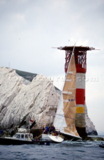 Round the Island Race 1991 - Isle of Wight, UK. Each year 1,500 yachts compete in this annual fleet regatta.