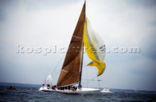 Round the Island Race 1991 - Isle of Wight, UK. Each year 1,500 yachts compete in this annual fleet regatta.