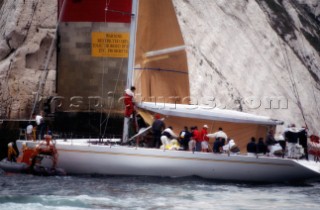 Round the Island Race 1991 - Isle of Wight, UK. Each year 1,500 yachts compete in this annual fleet regatta.