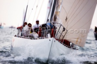 Round the Island Race 1991 - Isle of Wight, UK. Each year 1,500 yachts compete in this annual fleet regatta.