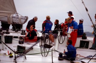 Round the Island Race 1991 - Isle of Wight, UK. Each year 1,500 yachts compete in this annual fleet regatta.